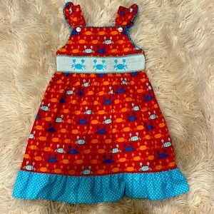 Two for one!!! Size 4 girls super cute crab dress